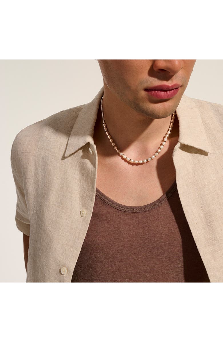 John Hardy JH Essential Pearl Necklace, Sterling Silver, 2.5MM, Alternate, color, Silver/Pearl