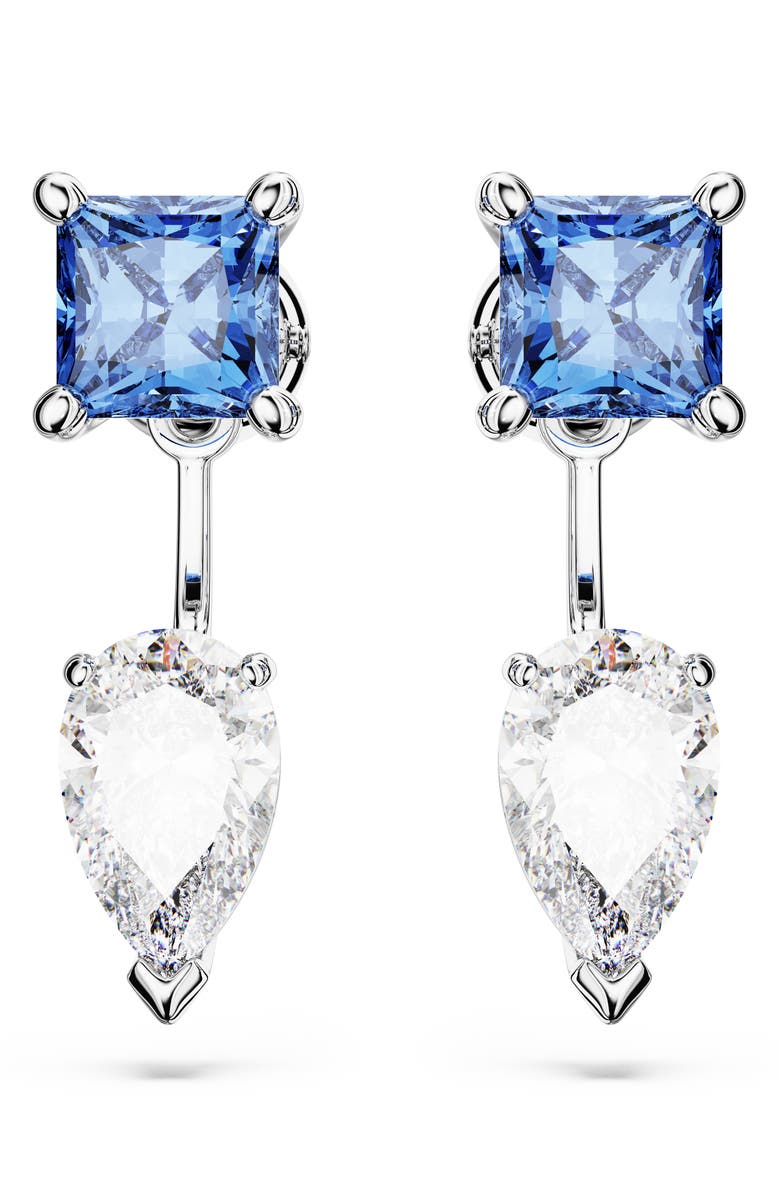 Swarovski Mesmera Zirconia Jacket Earrings, Alternate, color, Blue