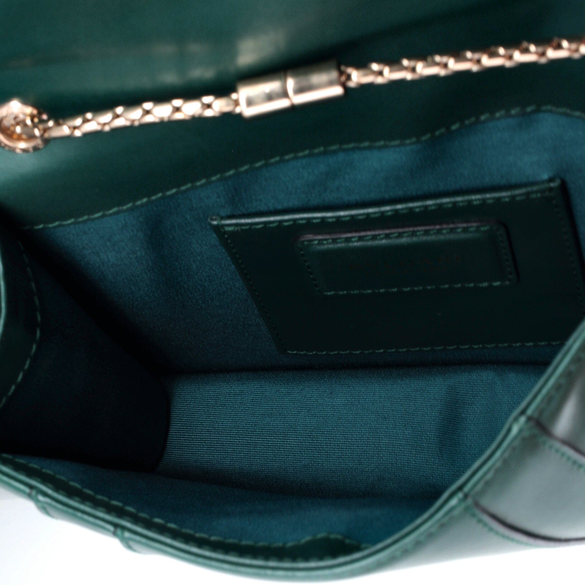 Serpenti Forever Square Shoulder Bag Leather Small, Alternate, color, Green