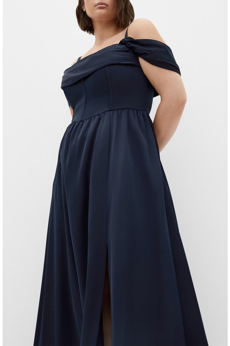 Angel Love Corset Maxi Dress, Alternate, color, NAVY