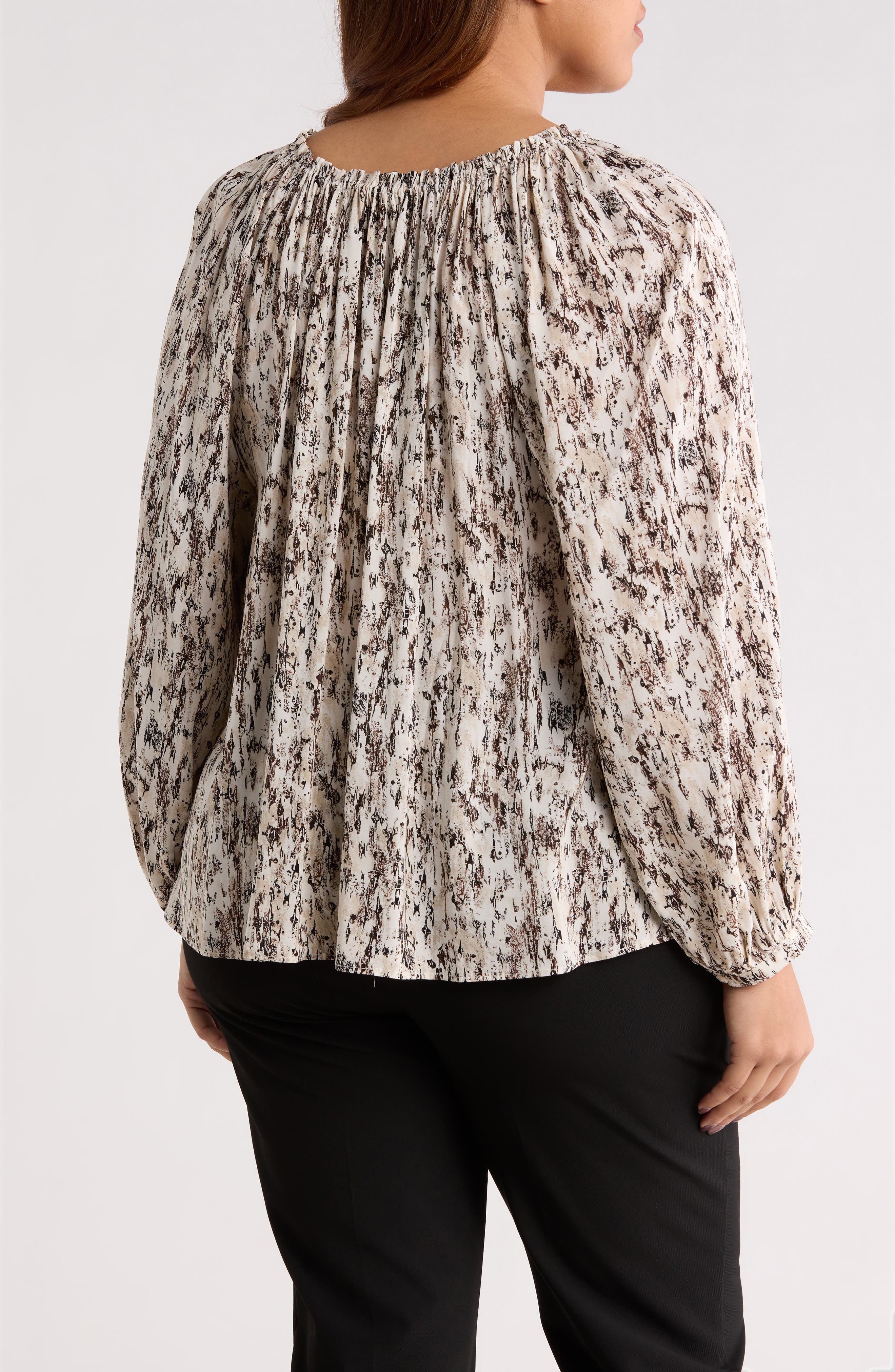Gathered Tie Neck Top - image 2