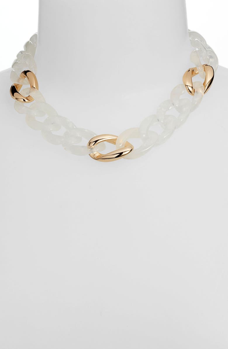 Halogen<sup>®</sup> Resin Chain Link Collar Necklace, Alternate, color, 