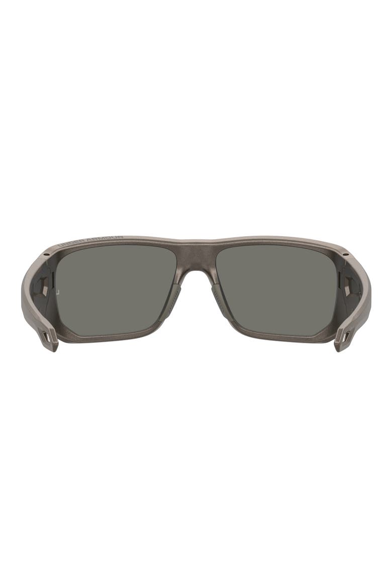 Attack MD 60mm Rectangle Sunglasses, Alternate, color, BROWN METLZED