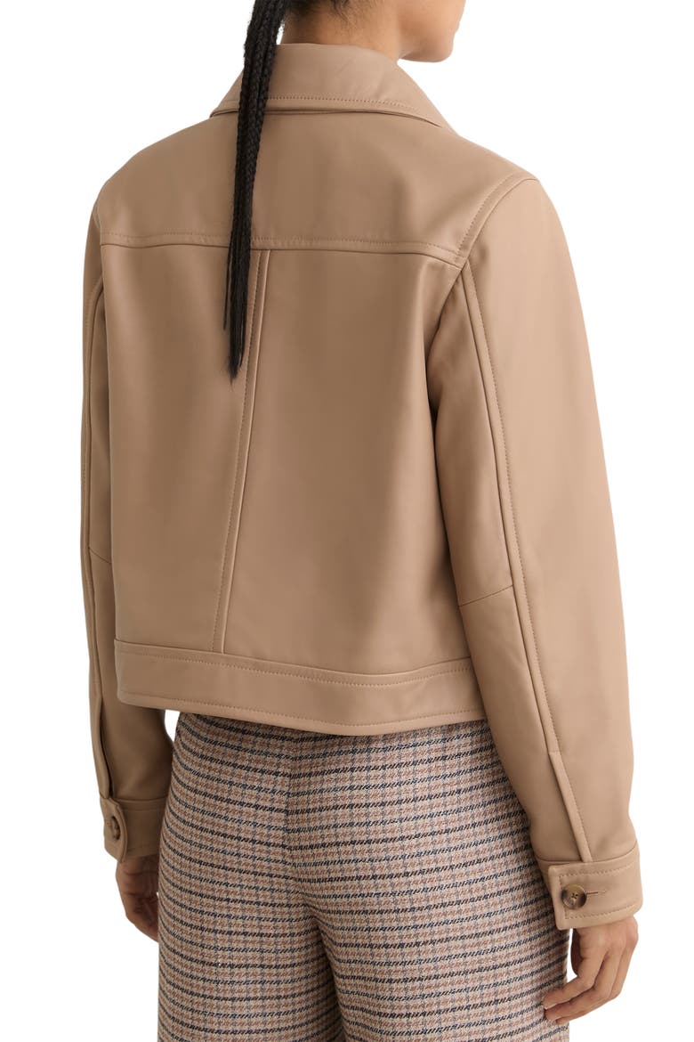 Sonny Leather Crop Jacket, Alternate, color, NEUTRAL