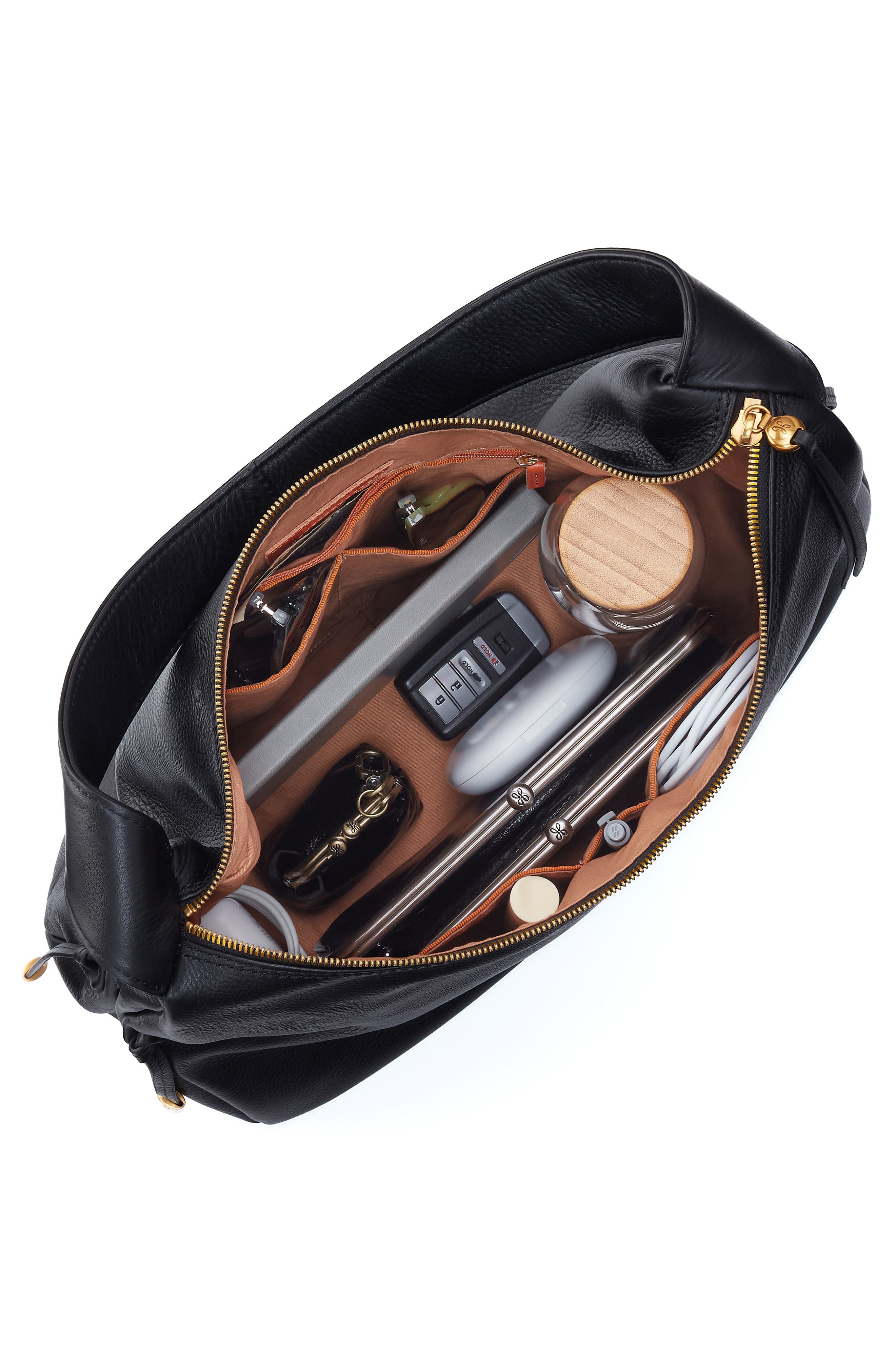 HOBO Kori Hobo Shoulder Bag, Alternate, color, Black