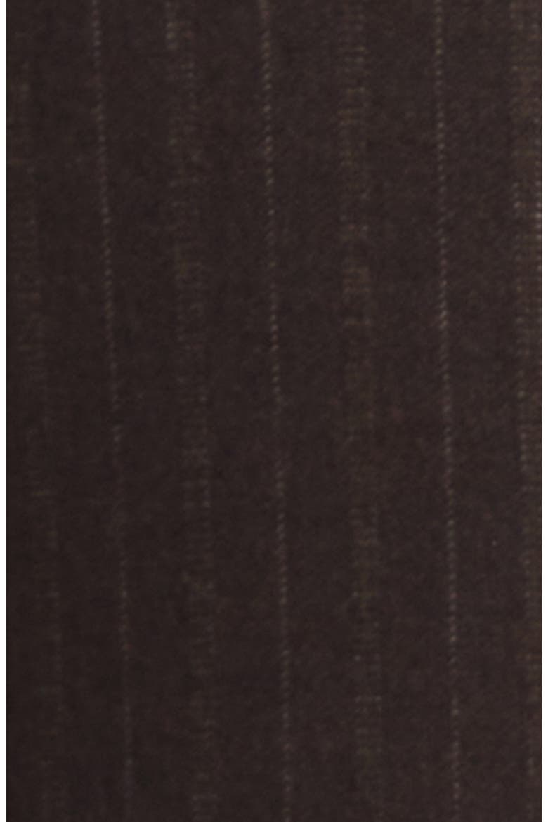 Pinstripe Wool Flannel Western Tuxedo Jacket, Alternate, color, BROWN CHARCOAL