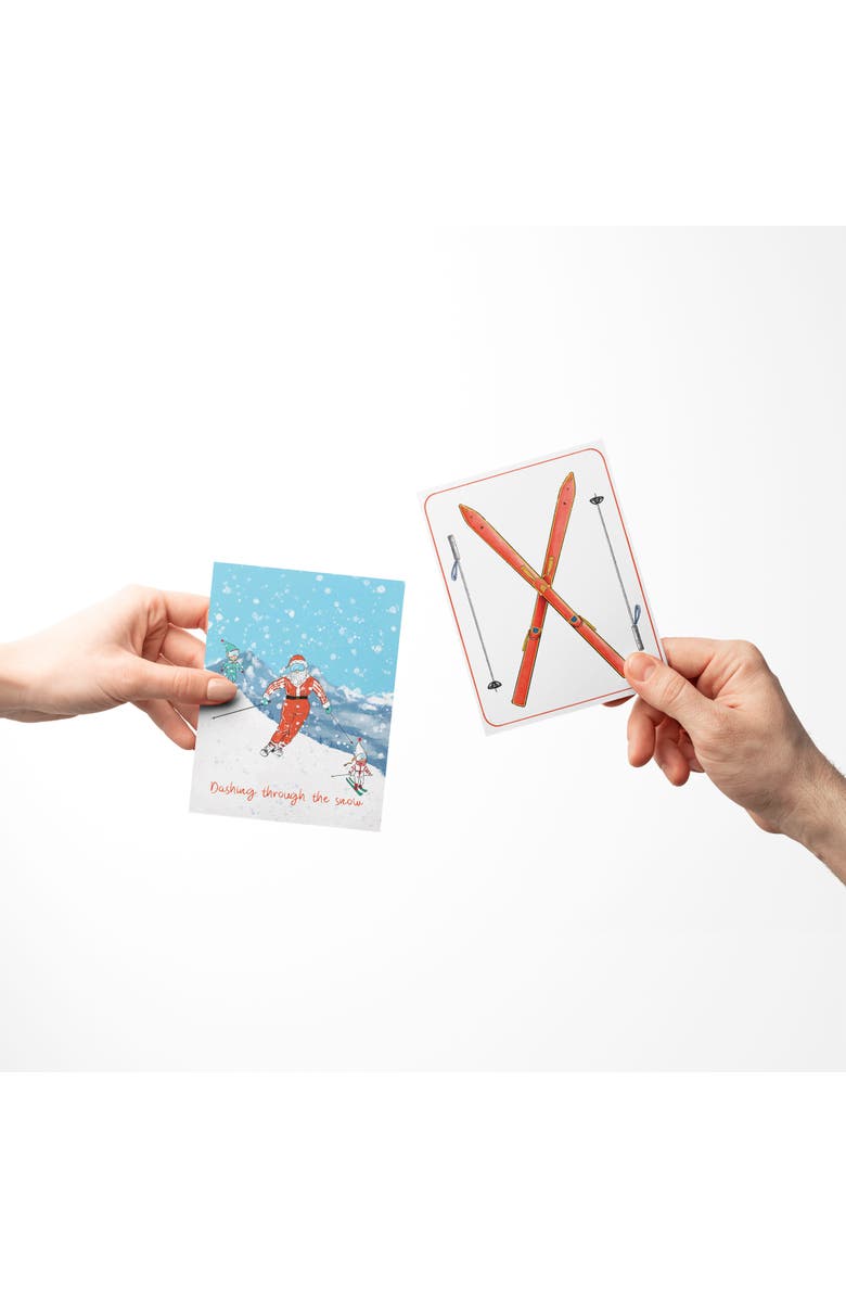 Ramus & Co Ski Santa, Ski, Santa Sweater Winter/Holiday/Christmas Greeting Card Pack Sets, Alternate, color, Multi-Pack