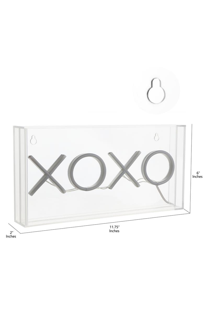 JONATHAN Y Contemporary Glam Acrylic Box USB Operated LED Neon Light, Alternate, color, Pink