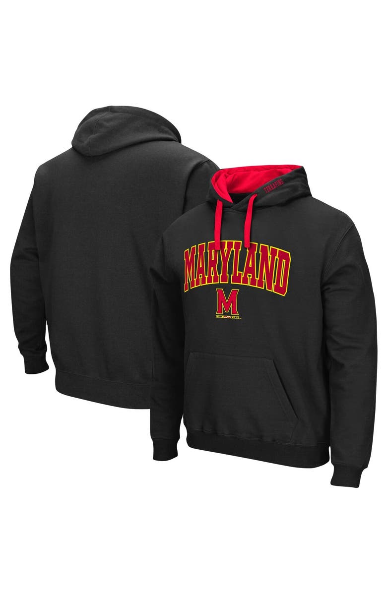 COLOSSEUM Men's Colosseum Black Maryland Terrapins Big & Tall Arch & Logo 2.0 Pullover Hoodie, Alternate, color, Black