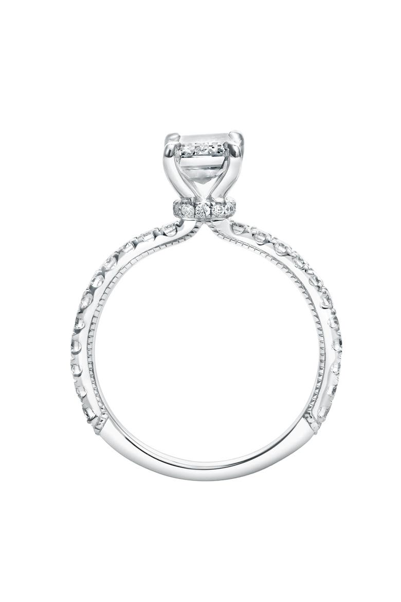 Kiara 14K Gold Emerald Cut Lab Grown Diamond Engagement Ring - 2 ct, Alternate, color, 14K White Gold