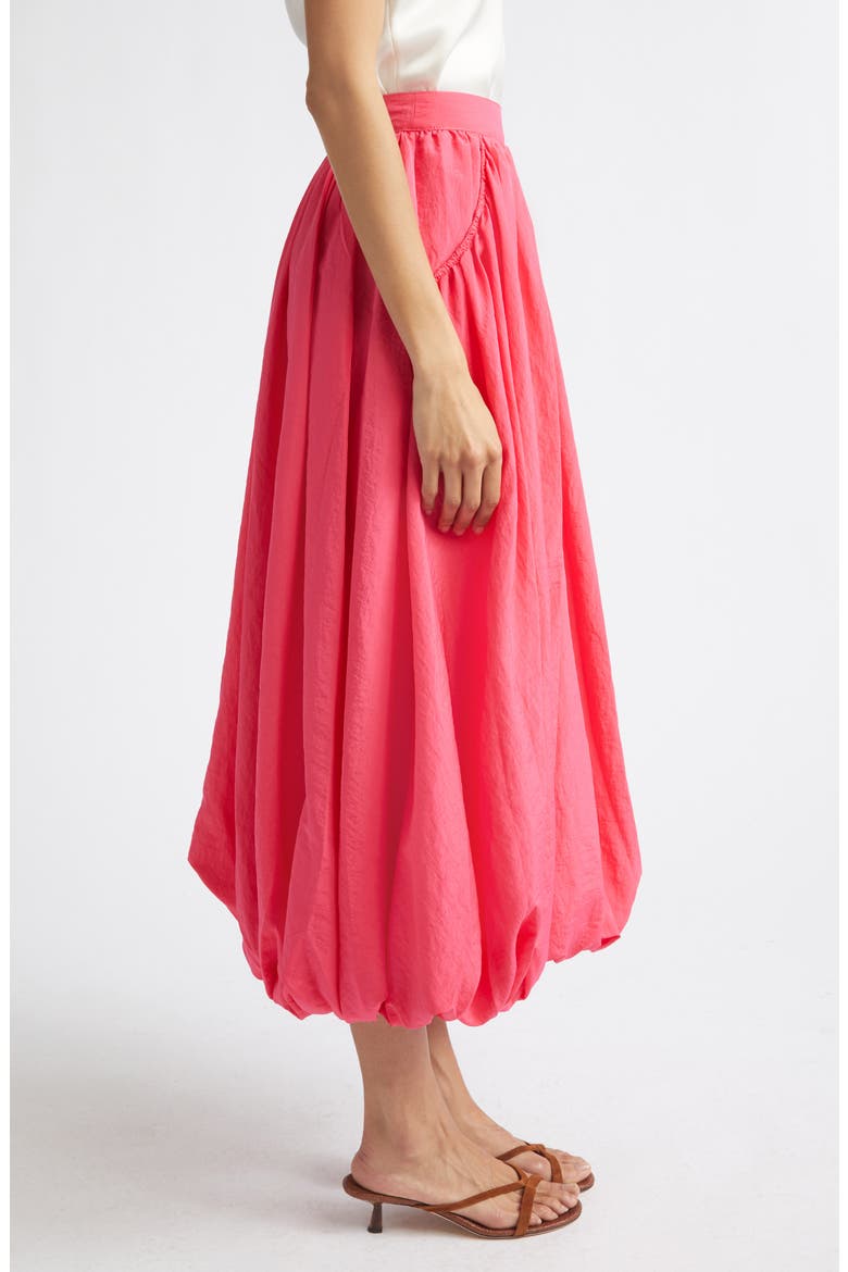 Allinae Bubble Hem Nylon Skirt, Alternate, color, AZALEA