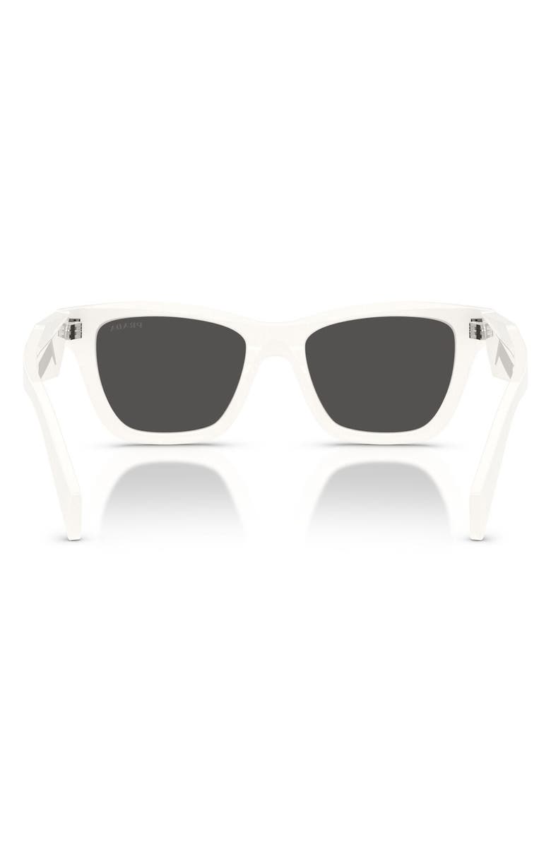 Prada 51mm Butterfly Sunglasses, Alternate, color, Talc / Dark Grey