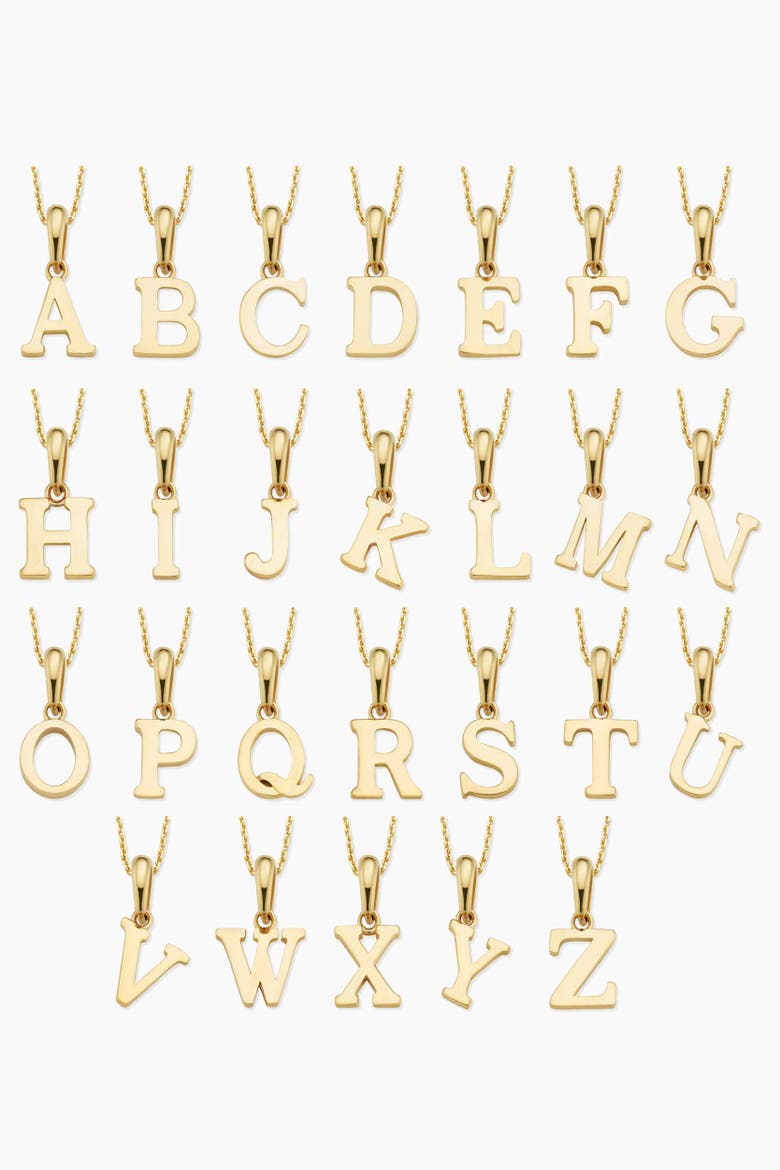 14K Gold My Letter Initial Pendant Necklace, Alternate, color, Letter M
