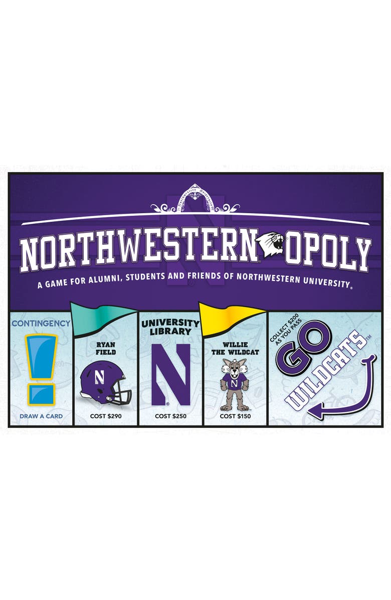 Late for the Sky University Northwesternopoly Monopoly Board Game, Main, color,