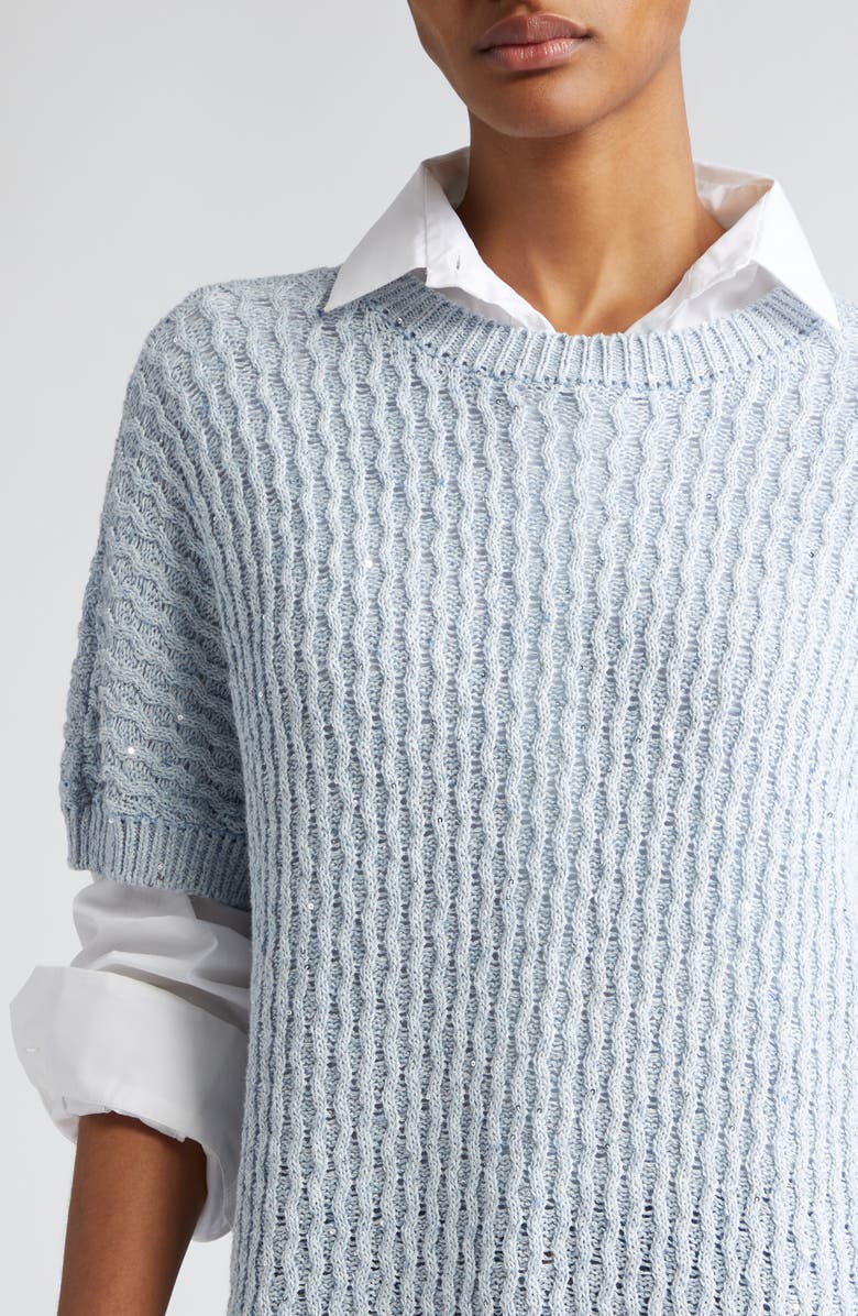 Eleventy Textured Open Stitch Sweater, Alternate, color, 