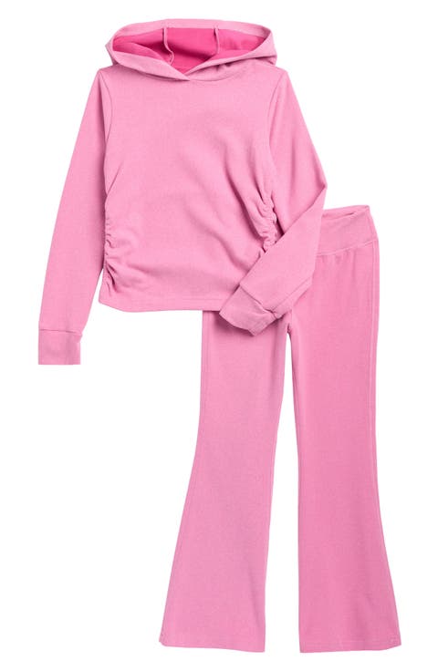 Kids' Cinched Hoodie & Flare Leggings Set (Big Kid)