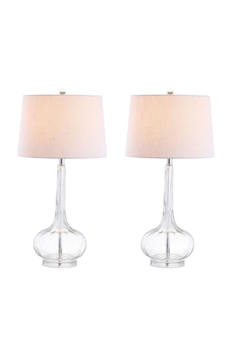 Bette 28.5" Glass Teardrop LED Table Lamp (Set of 2)