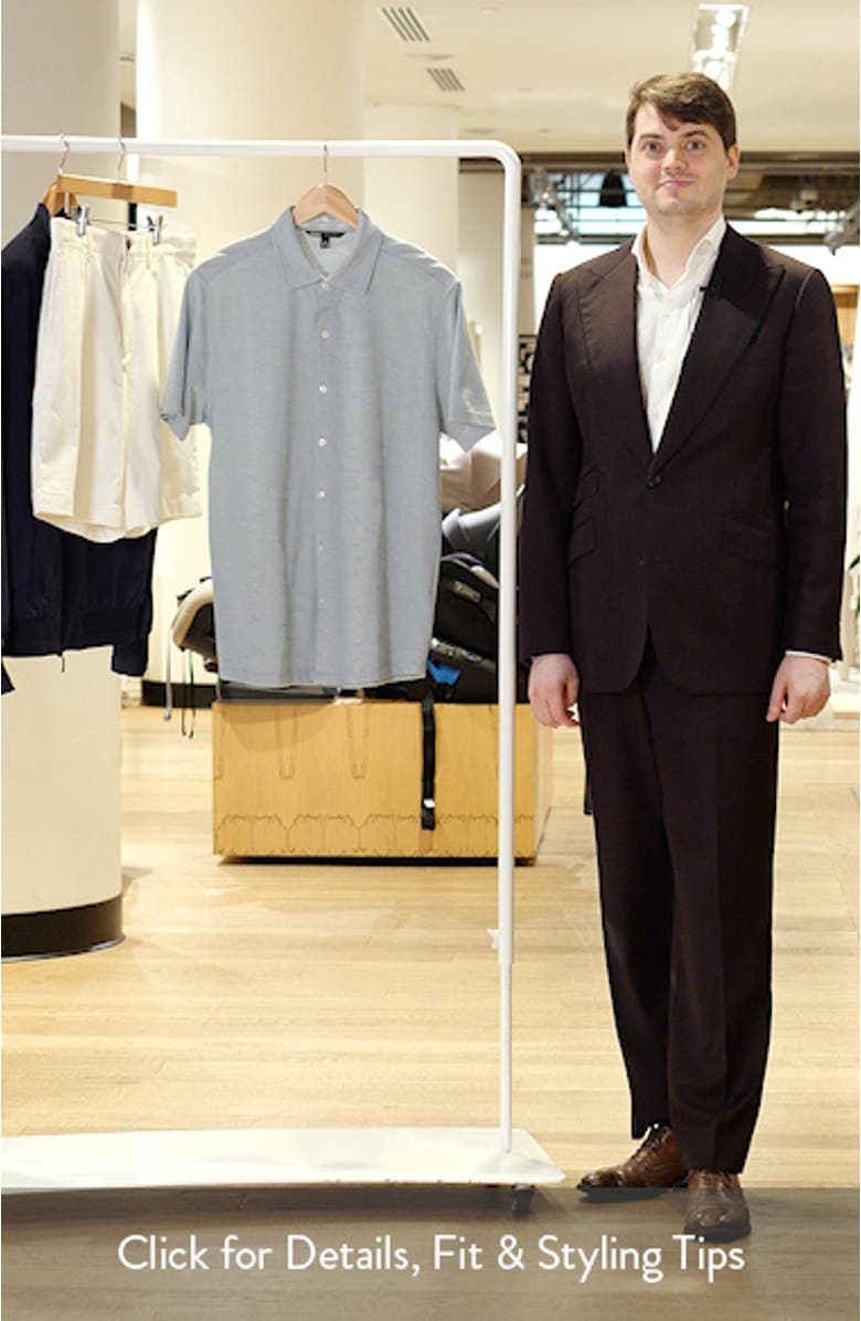 Graham Short Sleeve Sleeve Knit Button-Up Shirt, sales video thumbnail