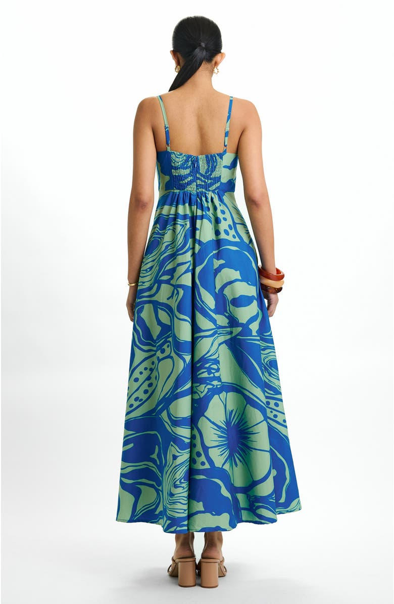 DIARRABLU Tima Mint Oria Cotton Midi Dress, Alternate, color, Tima Mint