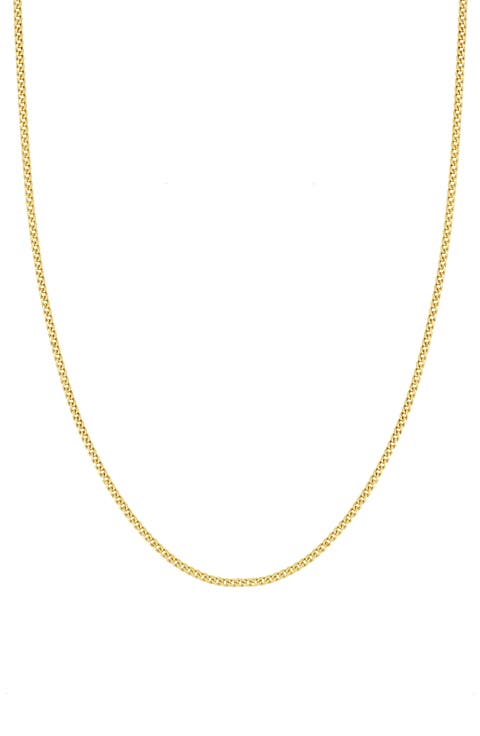 14K Gold Curb Chain Necklace