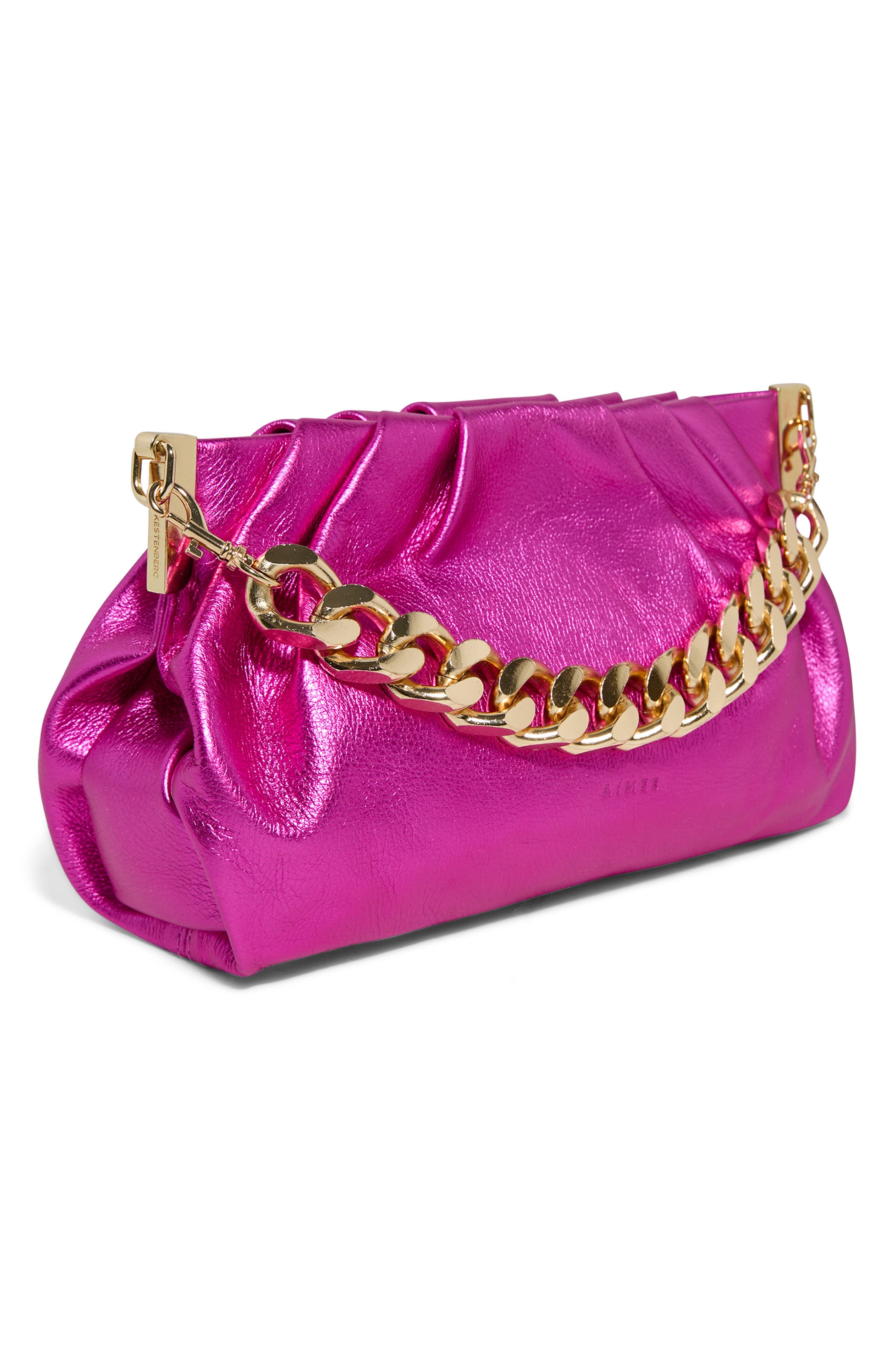 AIMEE Chill Out Frame Clutch, Alternate, color, Metallic Power Pink