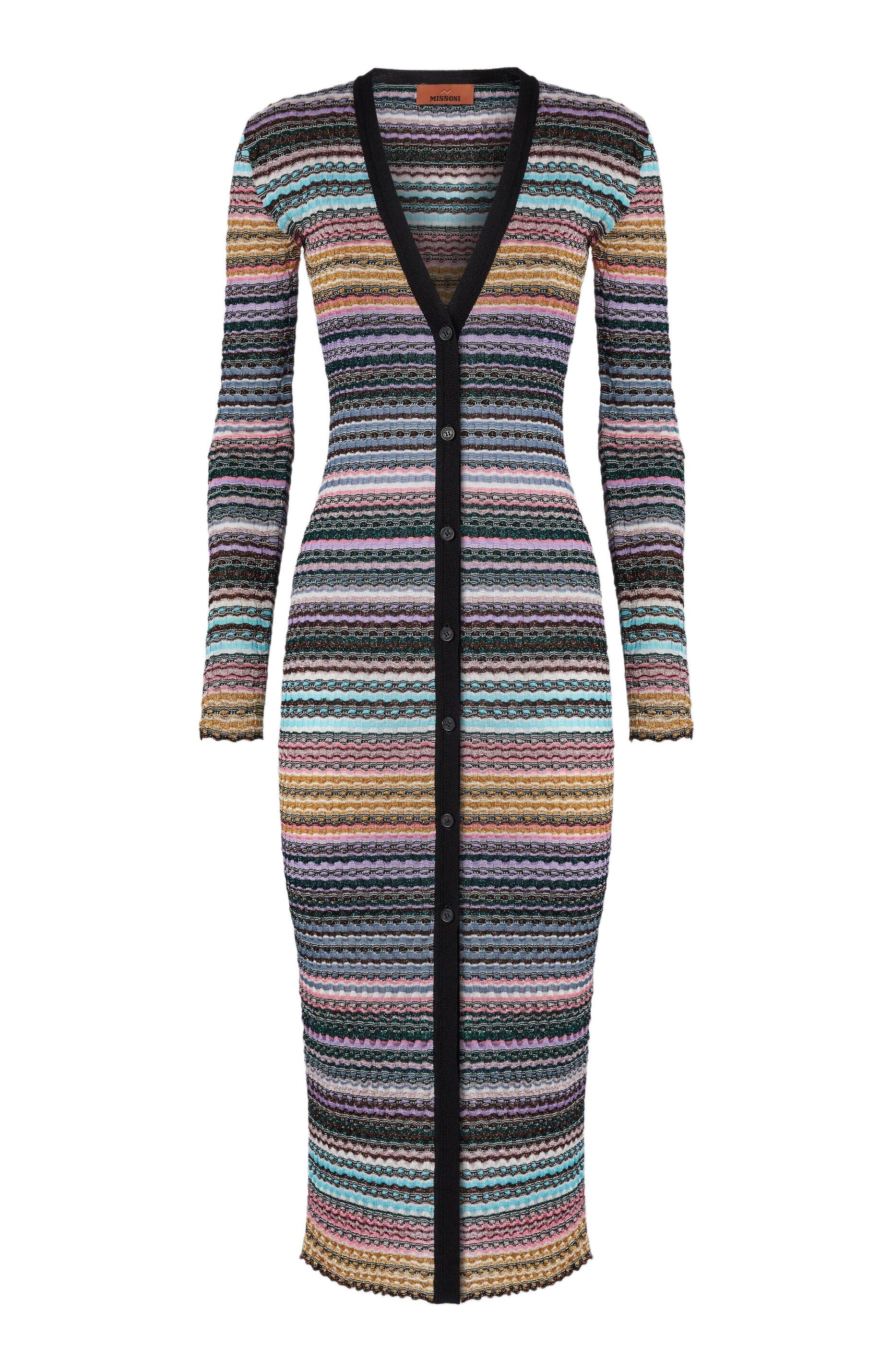 Slim Long Striped Cardigan - image 2