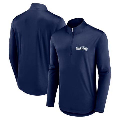 Men's Fanatics Branded College Navy Seattle Seahawks Quarterback Quarter-Zip Top