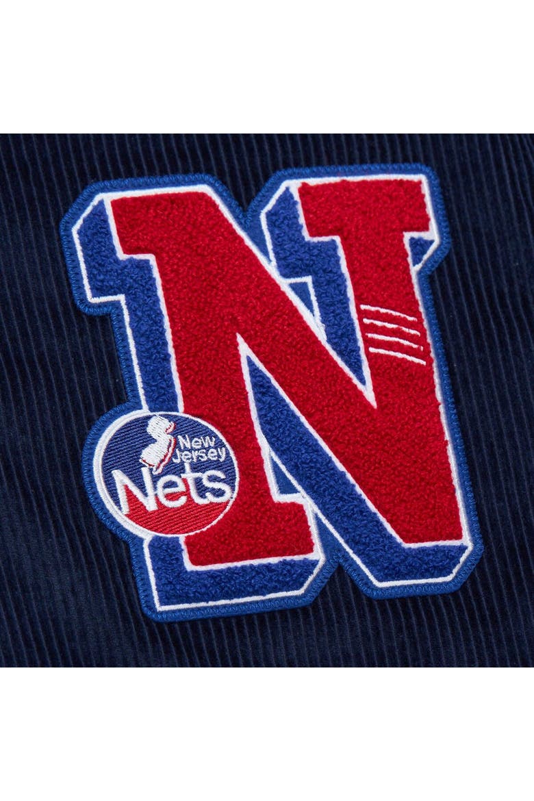 Men's Mitchell & Ness Navy New Jersey Nets Hardwood Classics Coaches Full-Snap Jacket, Alternate, color, Navy