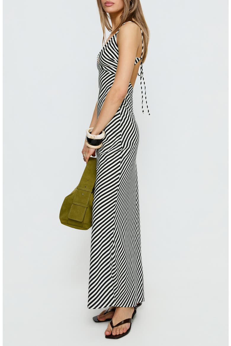 Lesondo V-Neck Maxi Dress, Alternate, color, BLACK