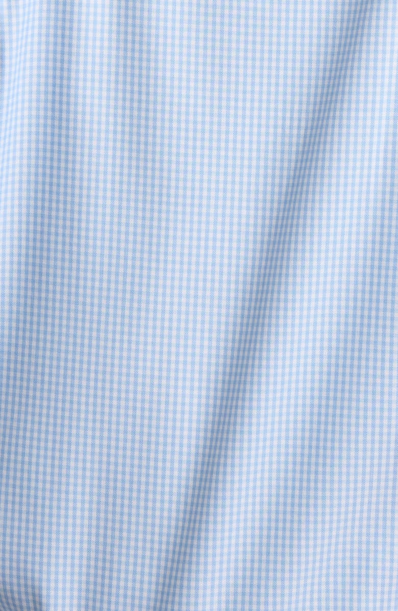 Nordstrom Trim Fit Gingham Premium Performance Dress Shirt, Alternate, color, Blue Gingham Check