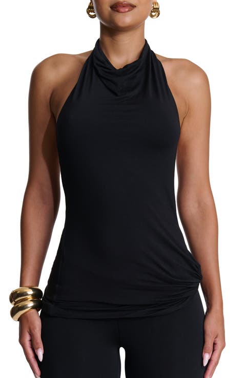 Side Twist Halter Top