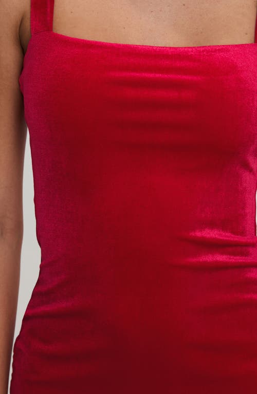 Princess Polly Blushing Velvet Minidress In Red