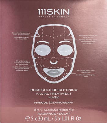 Box of FIVE 111skin Rose Gold Brightening Facial Treatment Mask *MSRP: on sale $160