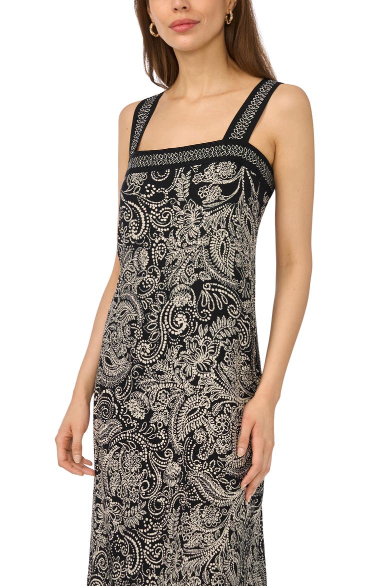 Smocked Midi Sundress, Alternate, color, RICH BLACK