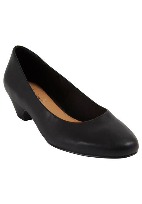 The Vida Leather-Like Slip On Pump (Wide Widths Available)