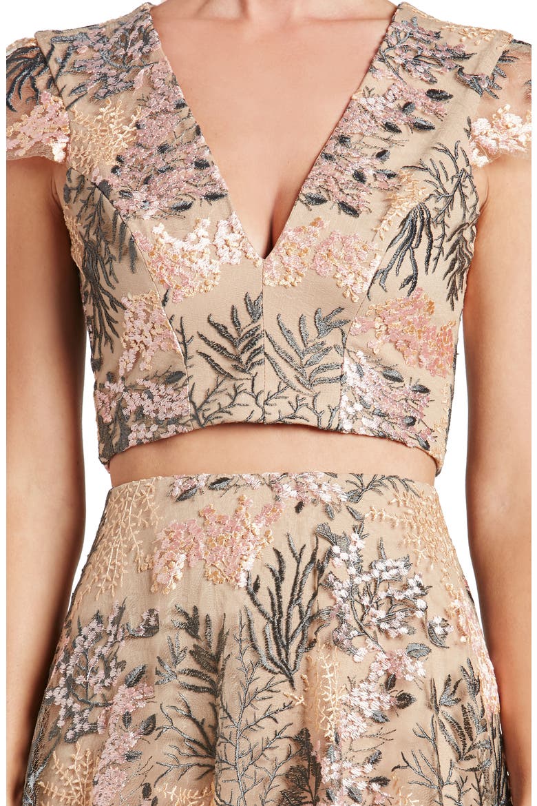 Juliana Embroidered Two-Piece Dress, Alternate, color, PINK BLOSSOM