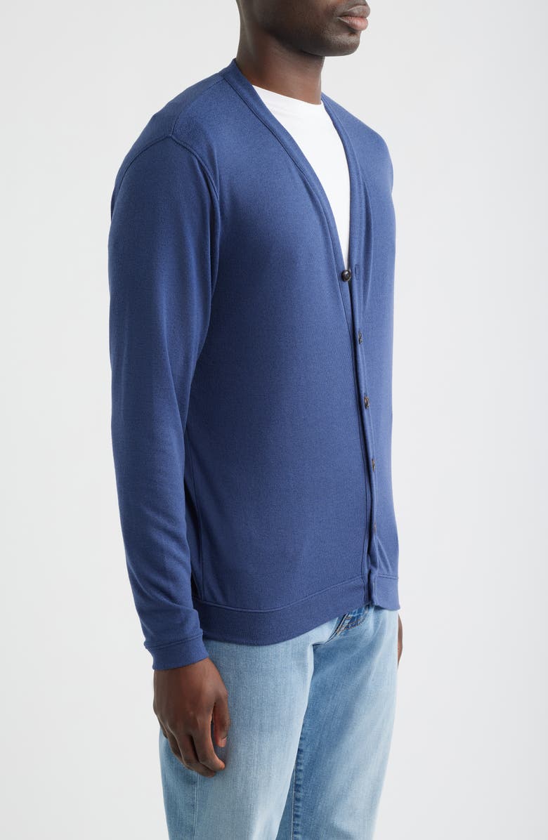 Peter Millar Latrobe Performance Button-Front Cardigan, Alternate, color, Navy