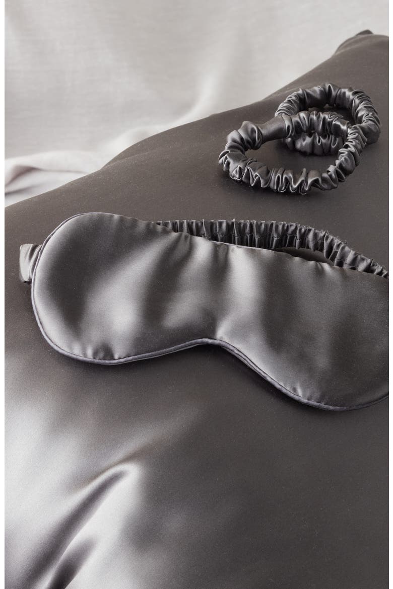 Set of 2 Silk Pillowcases, Alternate, color, GREY PEARL