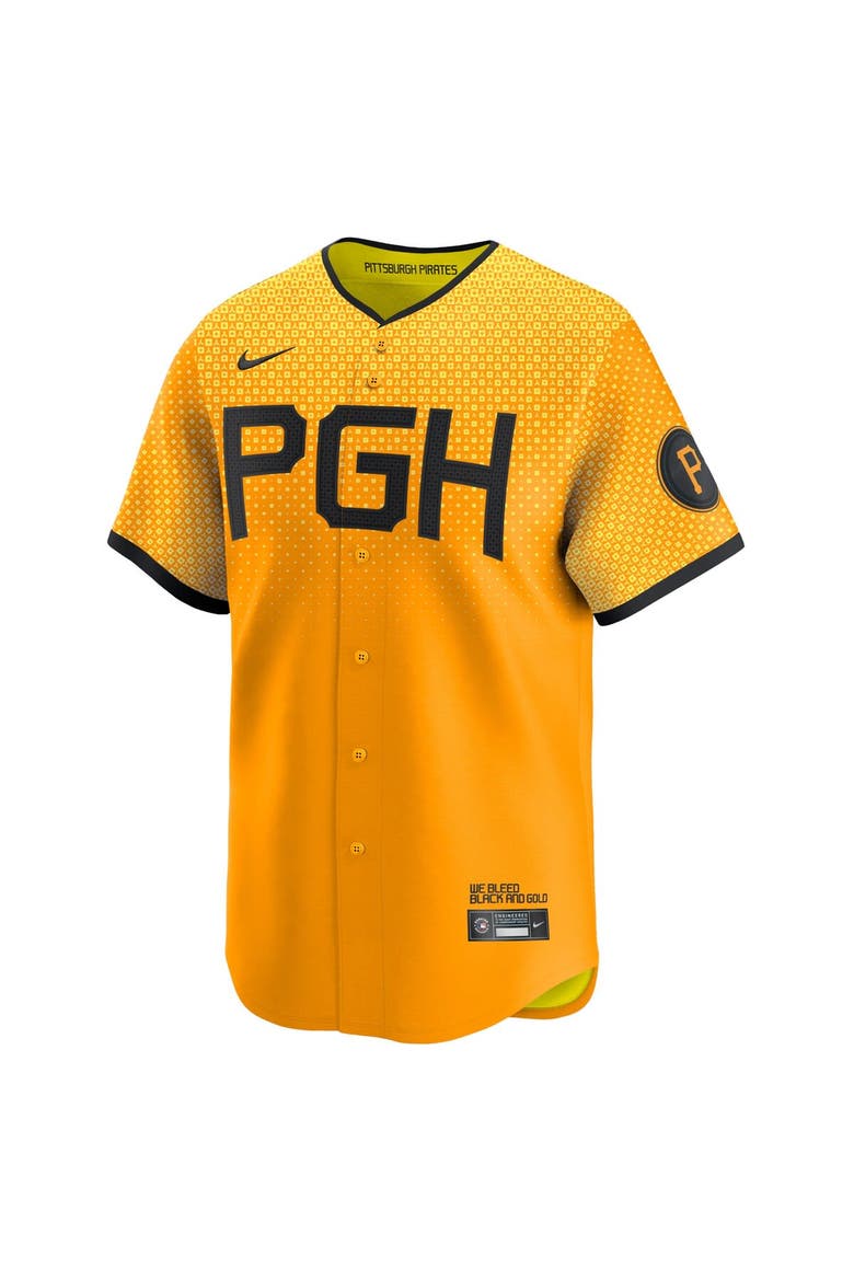 Men's Nike Bryan Reynolds Gold Pittsburgh Pirates City Connect Limited Player Jersey, Alternate, color, Gold