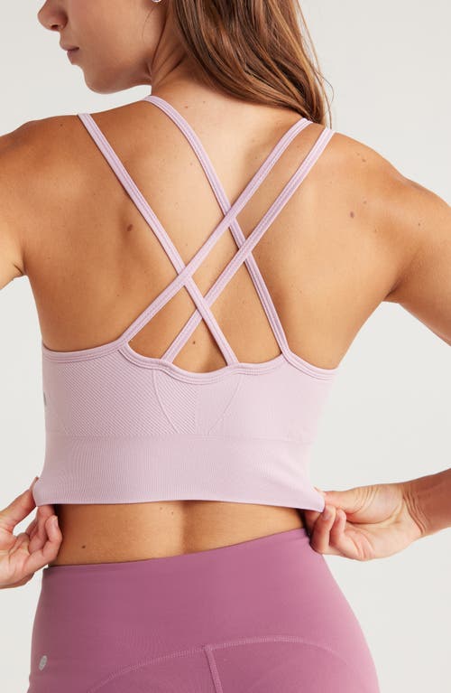 Zella Seamless Strappy Sports Bra In Pink