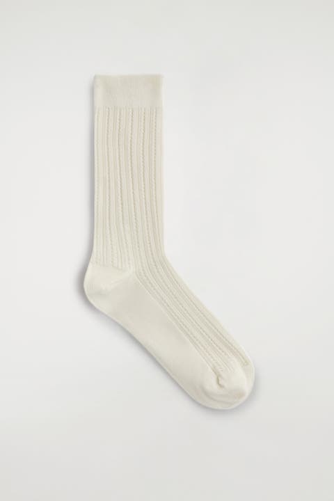 Pointelle-knit Socks