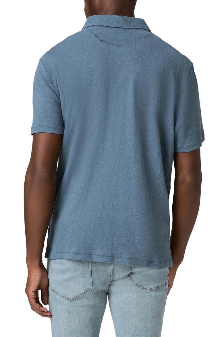Sultan Short Sleeve Linen & Cotton Knit Button-Up Shirt, Alternate, color, LAKESIDE