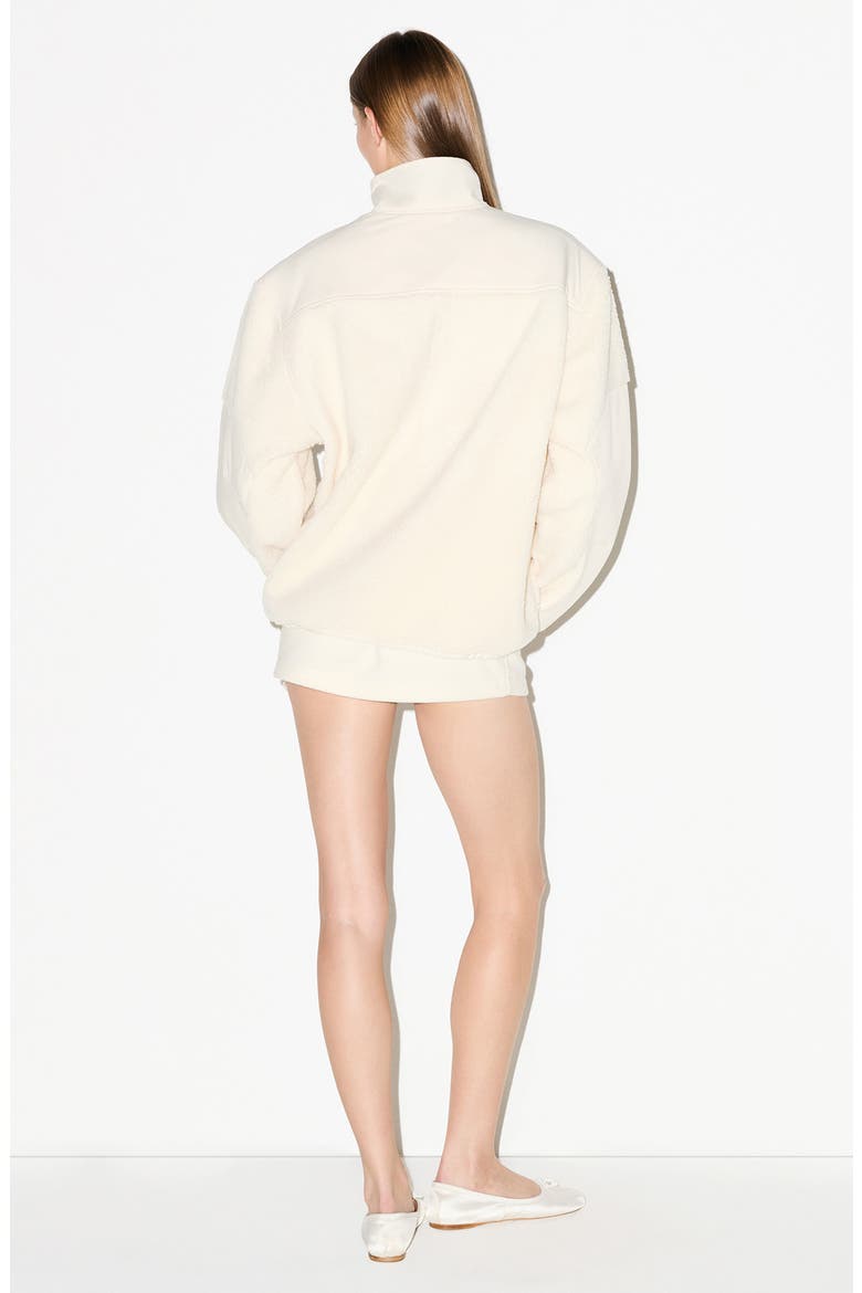 Faux Shearling Half Zip Pullover, Alternate, color, ECRU
