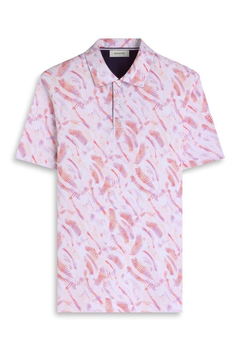 Hendrix Tropical Print Pima Cotton Polo, Alternate, color, PEACH