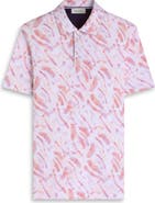 Bugatchi Hendrix Tropical Print Pima Cotton Polo