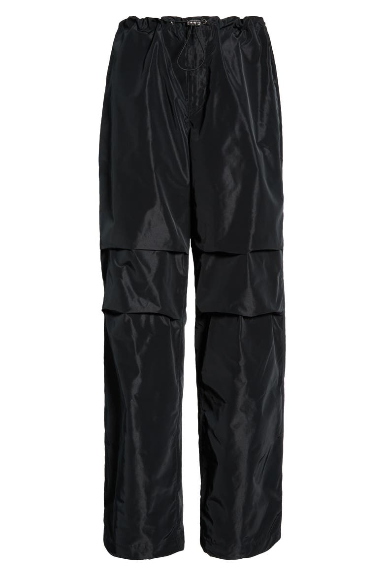Dash Cinched Taffeta Pants, Alternate, color, BLACK