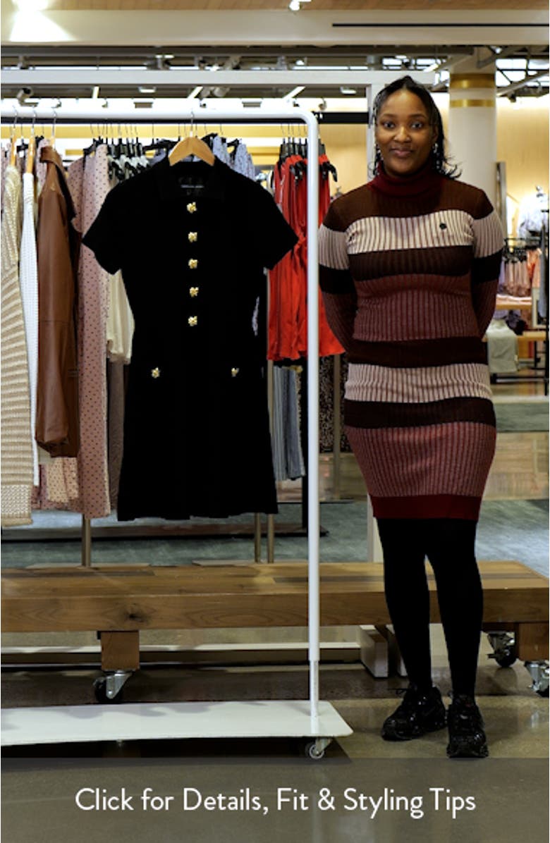 Rib Jewel Button Fit & Flare Minidress, sales video thumbnail