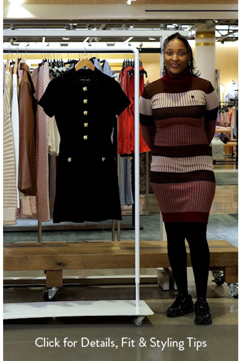 Rib Jewel Button Fit & Flare Minidress video