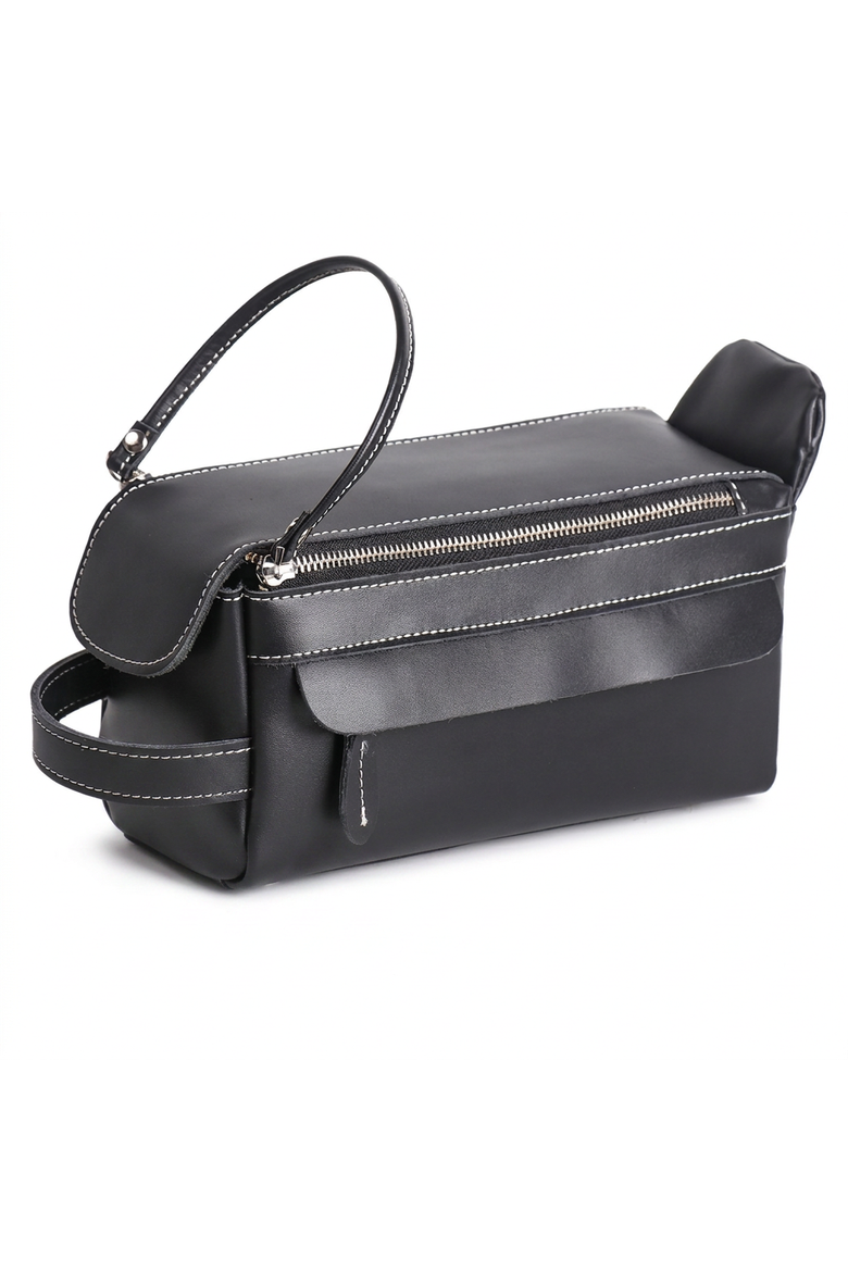 The Anders Dopp Kit | Black Leather Toiletry Bag, Alternate, color, Black