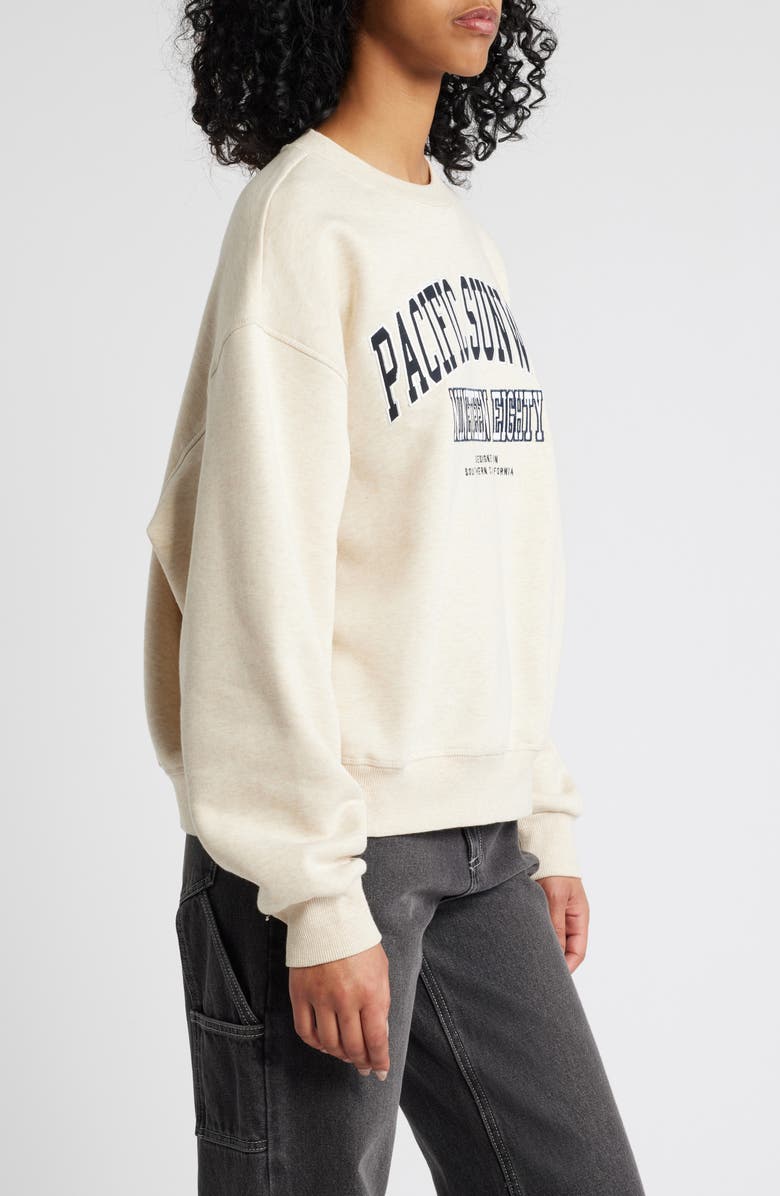 PacSun 1980 SoCal Embroidered Fleece Crewneck Sweatshirt, Alternate, color, 
